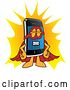 Vector Illustration of a Cartoon Super Smart Phone Mascot by Mascot Junction