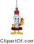 Vector Illustration of a Cartoon Syringe Mascot Holding a Telephone by Mascot Junction