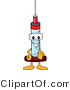 Vector Illustration of a Cartoon Syringe Mascot Pointing Outwards by Mascot Junction