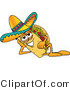 Vector Illustration of a Cartoon Taco Mascot Resting His Head on His Hand by Mascot Junction