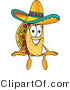 Vector Illustration of a Cartoon Taco Mascot Sitting by Mascot Junction