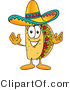 Vector Illustration of a Cartoon Taco Mascot with Welcoming Open Arms by Mascot Junction