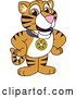 Vector Illustration of a Cartoon Tiger Cub Mascot Wearing a Sports Medal by Mascot Junction