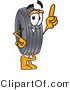 Vector Illustration of a Cartoon Tire Mascot Pointing Upwards by Mascot Junction