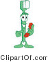 Vector Illustration of a Cartoon Toothbrush Mascot Holding a Phone by Mascot Junction