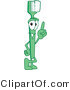 Vector Illustration of a Cartoon Toothbrush Mascot Pointing Upwards by Mascot Junction