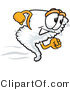 Vector Illustration of a Cartoon Tornado Mascot Running by Mascot Junction