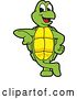 Vector Illustration of a Cartoon Turtle Mascot Leaning by Mascot Junction