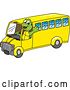 Vector Illustration of a Cartoon Turtle Mascot Waving and Driving a Bus by Mascot Junction