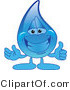 Vector Illustration of a Cartoon Water Drop Mascot Holding a Thumbs up by Mascot Junction