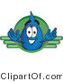 Vector Illustration of a Cartoon Water Drop Mascot on a Green Business Logo by Mascot Junction