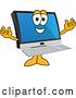 Vector Illustration of a Cartoon Welcoming PC Computer Mascot by Mascot Junction