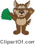 Vector Illustration of a Cartoon Wolf Mascot Holding Money by Mascot Junction