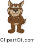 Vector Illustration of a Cartoon Wolf Mascot Standing with His Arms Crossed by Mascot Junction