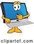 Vector Illustration of a Cartoon Worried PC Computer Mascot by Mascot Junction