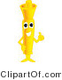 Vector Illustration of a Cartoon Yellow Highlighter Mascot Holding a Thumb up by Mascot Junction