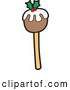Vector Illustration of a Christmas Pudding Cake Pop by Mascot Junction