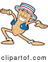 Vector Illustration of a Dancing Peanut Mascot Character by Mascot Junction