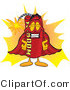 Vector Illustration of a Dynamite Stick Mascot Dressed As a Super Hero by Mascot Junction