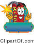 Vector Illustration of a Dynamite Stick Mascot with a Blank Label by Mascot Junction