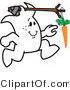 Vector Illustration of a Guy Chasing a Carrot Attached to His Head by Mascot Junction