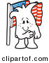 Vector Illustration of a Guy Pledging Allegiance to the American Flag by Mascot Junction