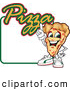 Vector Illustration of a Happy Pizza Mascot Character Sign or Logo 4 by Mascot Junction