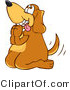 Vector Illustration of a Hound Dog Mascot Begging for a Walk or Treats by Mascot Junction