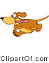 Vector Illustration of a Hound Dog Mascot Running Obsessively After Something by Mascot Junction