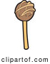 Vector Illustration of a Milk Chocolate Cake Pop by Mascot Junction