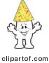 Vector Illustration of a New Year Guy Wearing a Party HatNew Year Guy Wearing a Party Hat by Mascot Junction