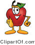 Vector Illustration of a Red Apple Mascot Pointing at the Viewer by Mascot Junction