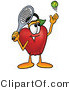 Vector Illustration of a Red Apple Mascot Preparing to Hit a Tennis Ball by Mascot Junction