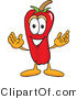 Vector Illustration of a Red Hot Chili Pepper Mascot by Mascot Junction