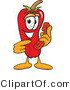 Vector Illustration of a Red Hot Chili Pepper Mascot Holding a Telephone by Mascot Junction