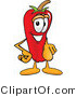 Vector Illustration of a Red Hot Chili Pepper Mascot Pointing at the Viewer by Mascot Junction