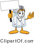 Vector Illustration of a Salt Shaker Mascot Holding a Blank Sign by Mascot Junction