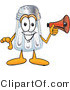 Vector Illustration of a Salt Shaker Mascot Screaming into a Megaphone by Mascot Junction