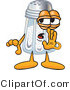 Vector Illustration of a Salt Shaker Mascot Whispering and Gossiping by Mascot Junction