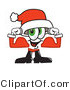 Vector Illustration of a Santa Mascot Flexing His Arm Muscles by Mascot Junction