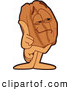 Vector Illustration of a Smart Pecan Mascot Character by Mascot Junction