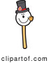 Vector Illustration of a Snowman Wearing a Hat and Smoking a Pipe Cake Pop Dessert by Mascot Junction