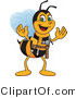 Vector Illustration of a Worker Bee Mascot Handyman by Mascot Junction