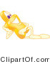 Vector Illustration of a Yellow Cartoon Star Mascot Reclined by Mascot Junction