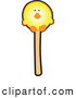 Vector Illustration of a Yellow Chick Cake Pop Dessert by Mascot Junction