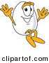 Vector Illustration of an Egg Mascot Jumping by Mascot Junction