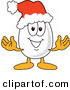 Vector Illustration of an Egg Mascot Wearing a Christmas Santa Hat by Mascot Junction
