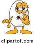 Vector Illustration of an Egg Mascot Whispering by Mascot Junction