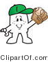Vector Illustration of an Outlined Cartoon Character Playing Baseball by Mascot Junction