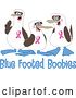 Vector Illustration of Cartoon Boobie Bird Breast Cancer Awareness Mascots with Text - 1 by Mascot Junction